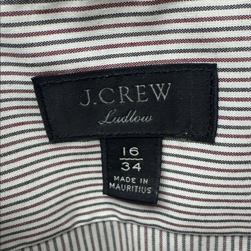J. Crew Ludlow Micro Stripe Dress Shirt, size 16/34